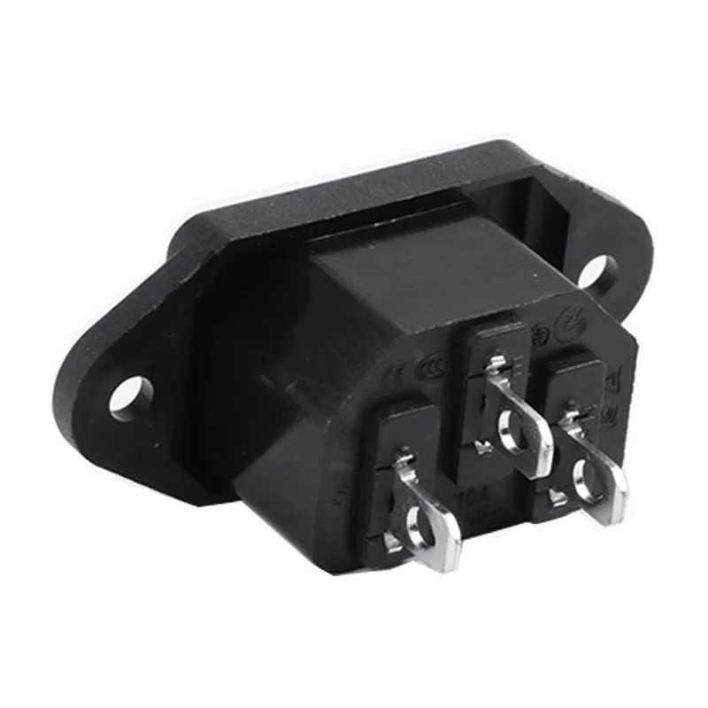 IEC320 10A 250V 검정색 남성 여성 도킹 플러그 커넥터 Rewireable C13 C14 플러그 Rewirable Power Konektor 3 핀 AC 소켓