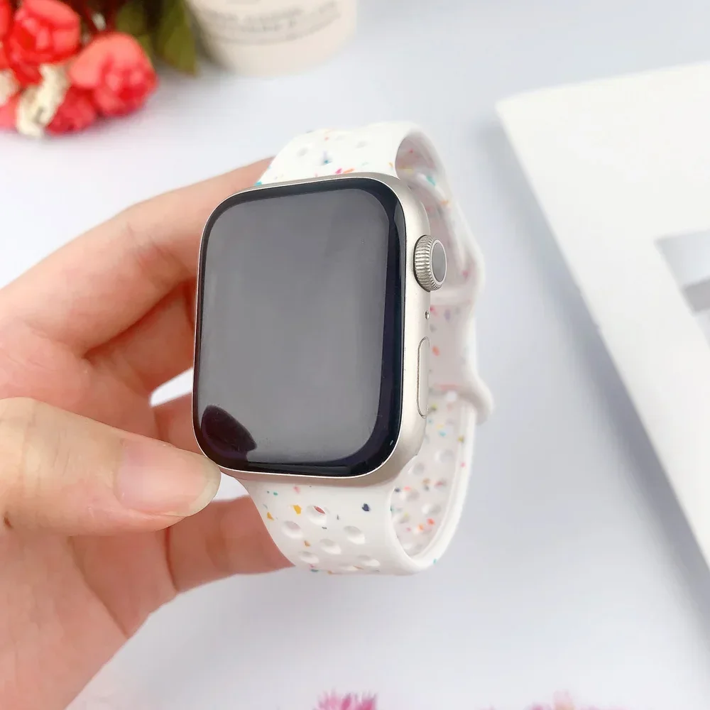Apple Watch 밴드 울트라 2 용 실리콘 스트랩 49mm 46mm 42mm 45mm 44mm 40 41mm 투명 팔찌 IWatch 시리즈 S10 9 8 7 6 5 SE