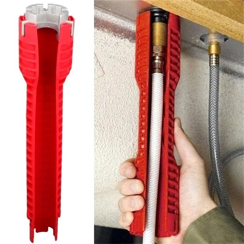 14 In 1 수도꼭지 싱크 렌치 파이프 렌치 수도꼭지 싱크 설치 키트 욕실 주방 배관 수리 설치 핸드 툴