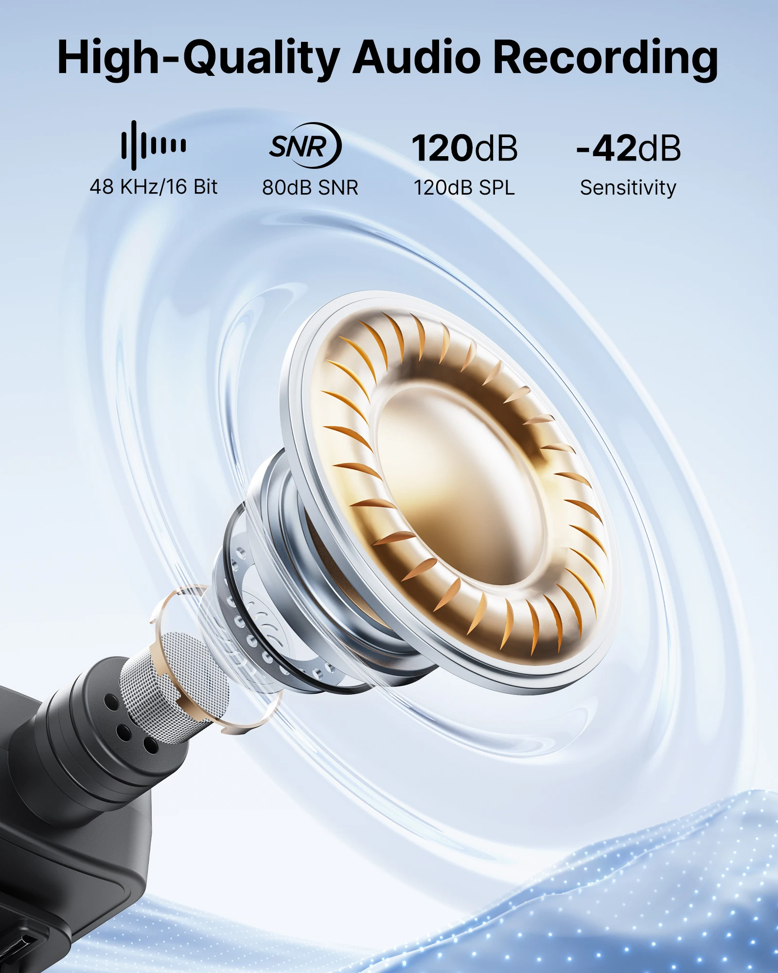 BOYA BY-V3 무선 라발리에 옷깃 마이크 iPhone 안드로이드 카메라 라이브 스트리밍 블로깅용 소음 제거 충전식 마이크