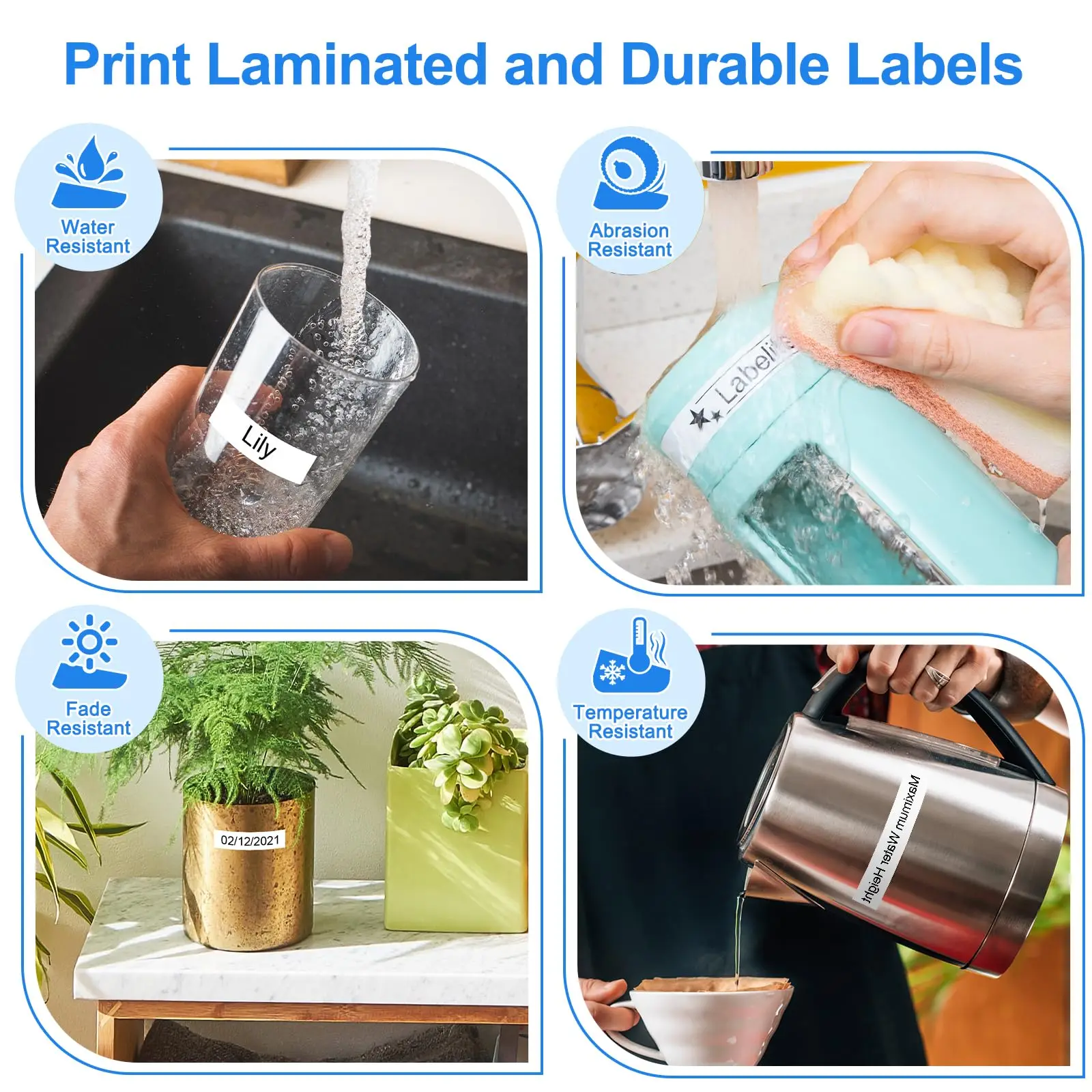 6/9/12/18/24mm 라벨테이프 리본끈 TZE231 TZE241 TZE251 TZE221 화이트 라미네이션 리본  형제 PT-H100/PTD600 호환