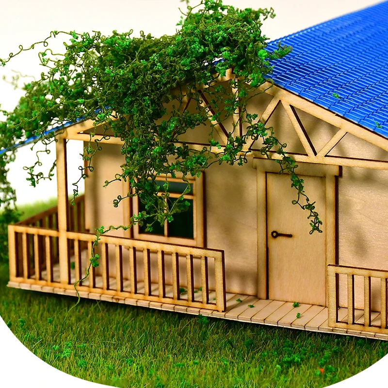 시뮬레이션 미니어처 코튼 스레드 덩굴 잎 모델 재료, DIY 마이크로 조경 벽 식물 레이아웃 액세서리, 디오라마 키트