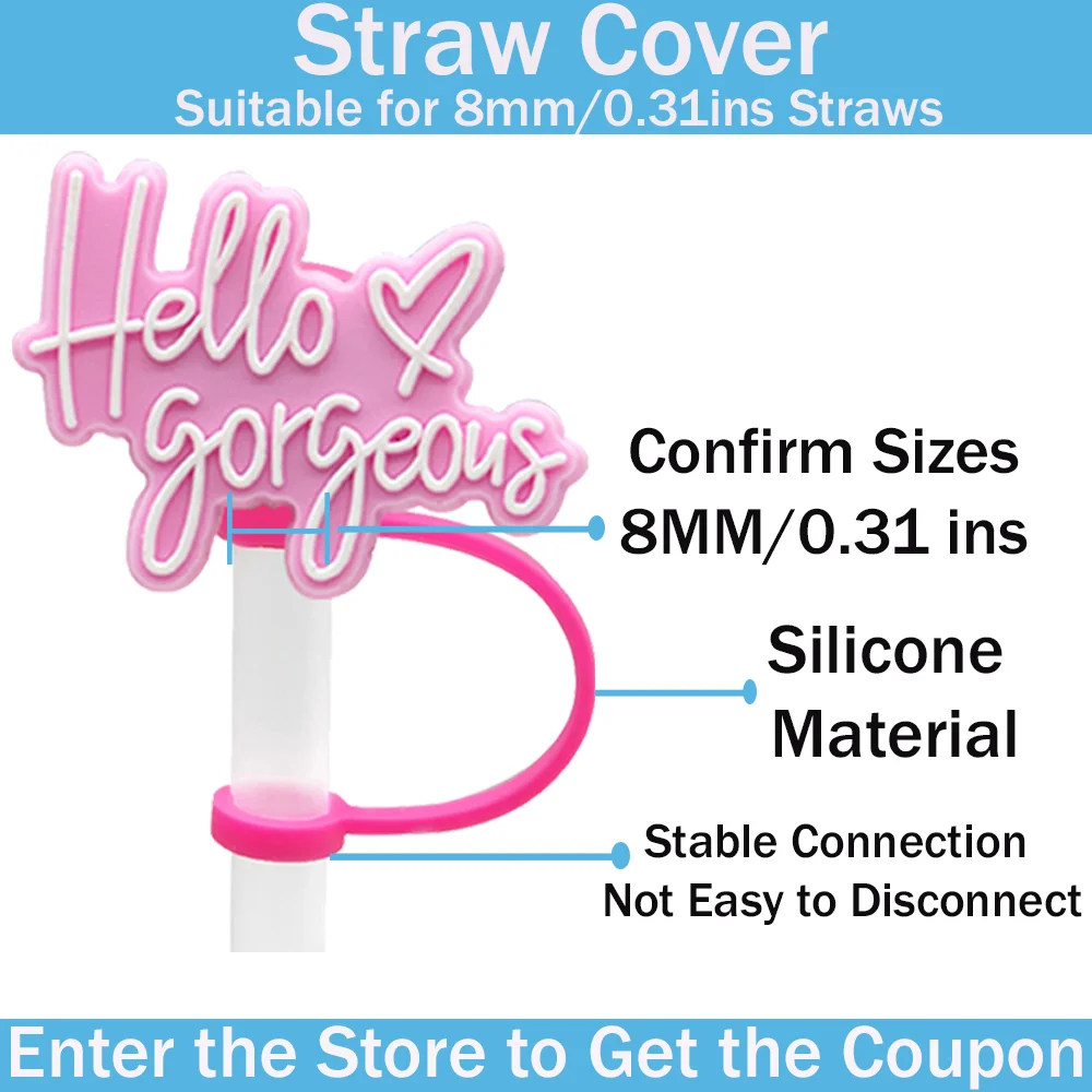 30 & 40Oz 마시는 컵 액세서리, 방진 밀짚 토퍼 Drinkware 플러그, 실리콘 밀짚 모자 재사용 가능한 5PCS 8mm 밀짚 커버 캡