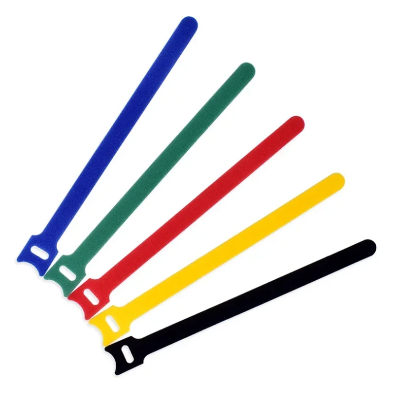 50Pcs 재사용 가능한 고정 케이블 타이 조정 가능한 코드 타이, 나일론 케이블 관리 스트랩 후크 루프 코드 주최자 와이어 타이