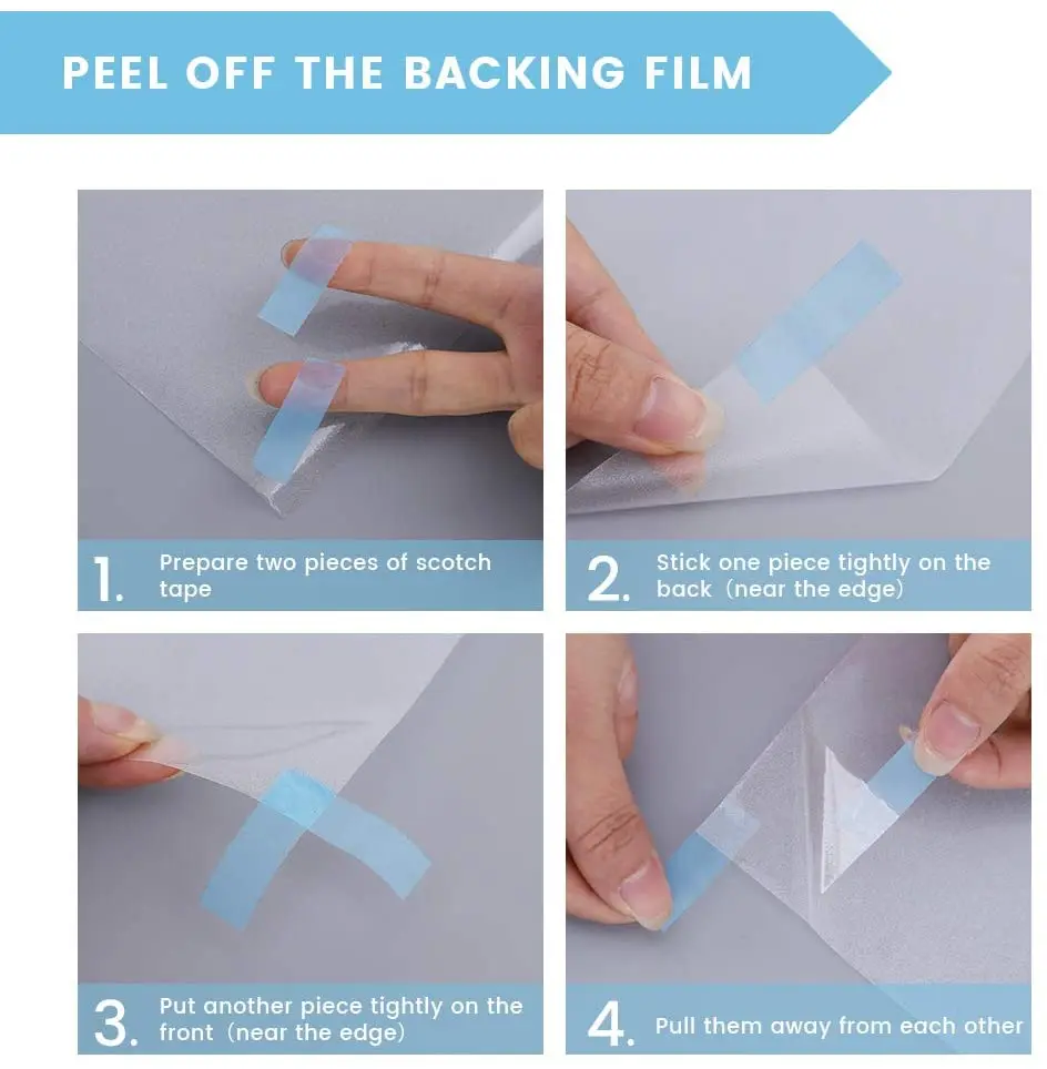 순수 서리로 덥은 창 필름 개인 정보 보호 태양 차단 자체 접착 창 커버 욕실 사무실을위한 불투명 비닐 매트 유리 필름