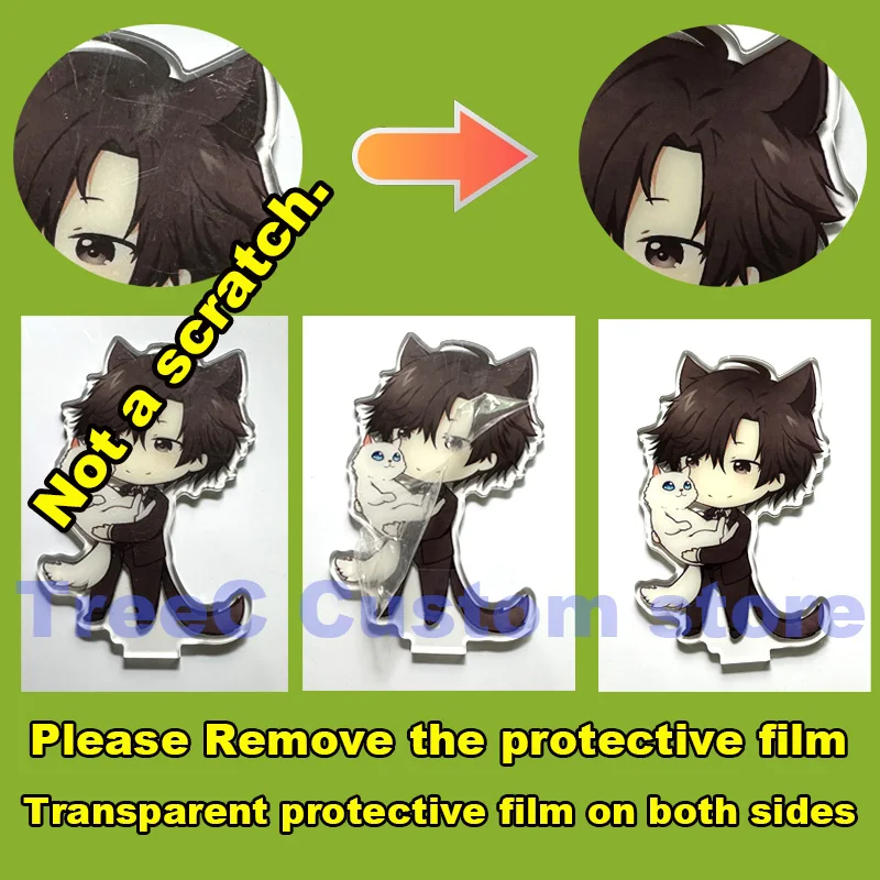 사용자 정의 그림 Standee 투명 아크릴 스탠드 만화 매력 게임 애니메이션 디자인 맞춤형 책상 장식 모델 키 체인 팬을위한 선물