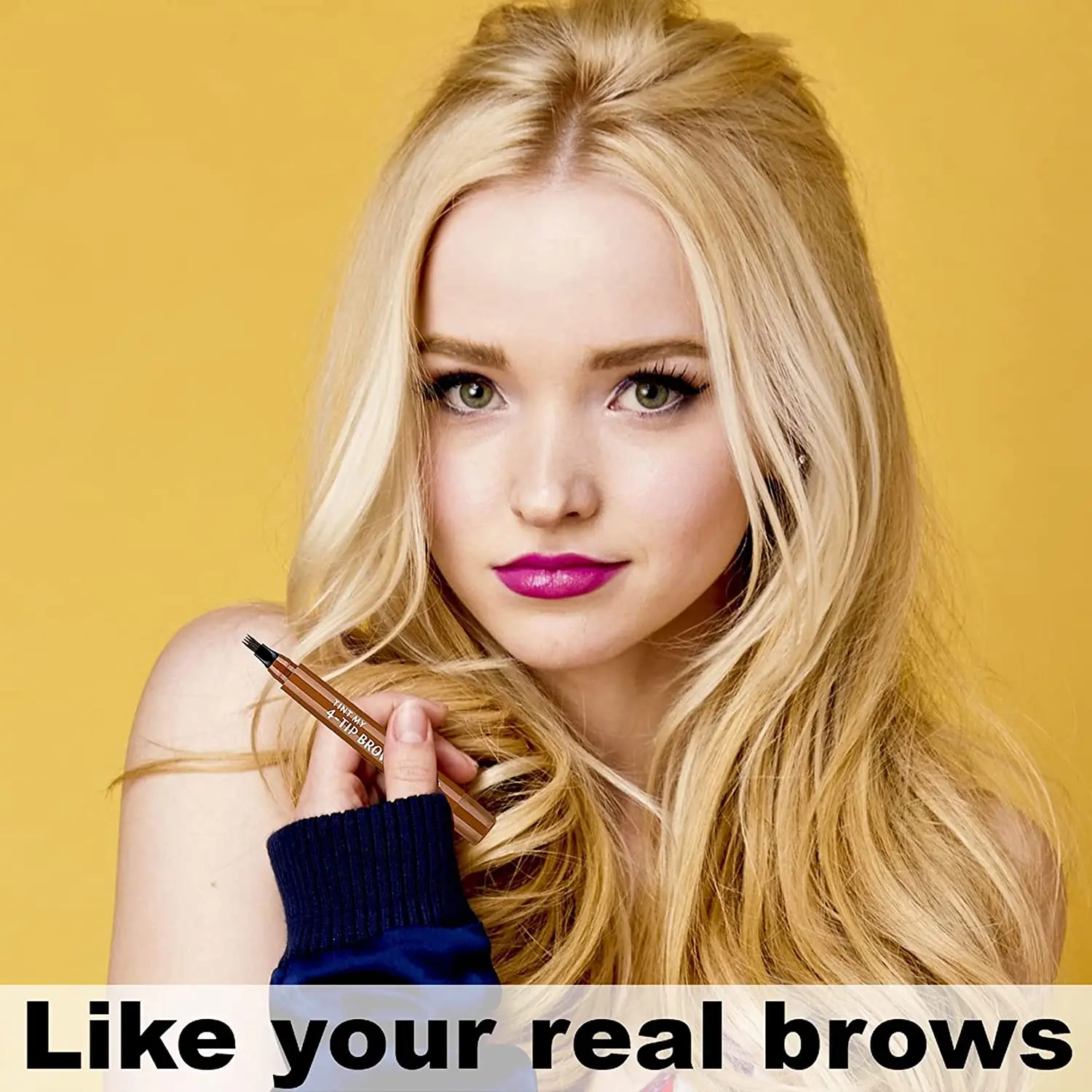 4 포인트 아이브로우 펜슬, 방수 액상 아이브로우 펜, 오래 지속되는 메이크업, 화장품 마이크로블레이드