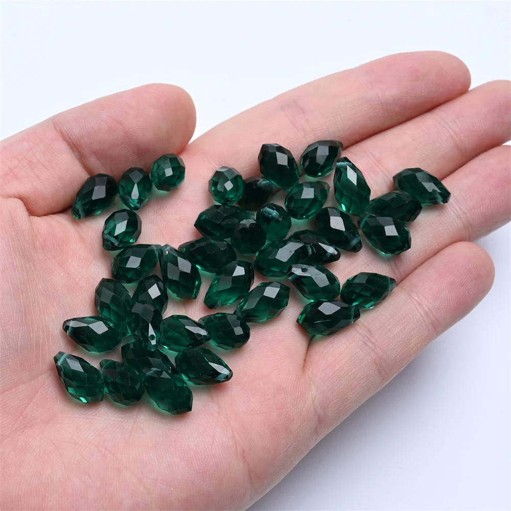 크리스탈 눈물 비즈 샹들리에 펜던트 물방울 모양 비즈 쥬얼리 만들기 DIY 귀걸이 목걸이 팔찌, 50 개