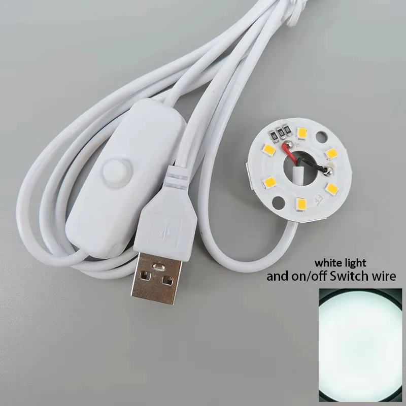 따뜻한 화이트 컬러 DC 5V 3W USB LED 조명 2835 칩 단일 조광기 독서 밤 책상 책 태블릿 독서 램프 스위치 전원 케이블