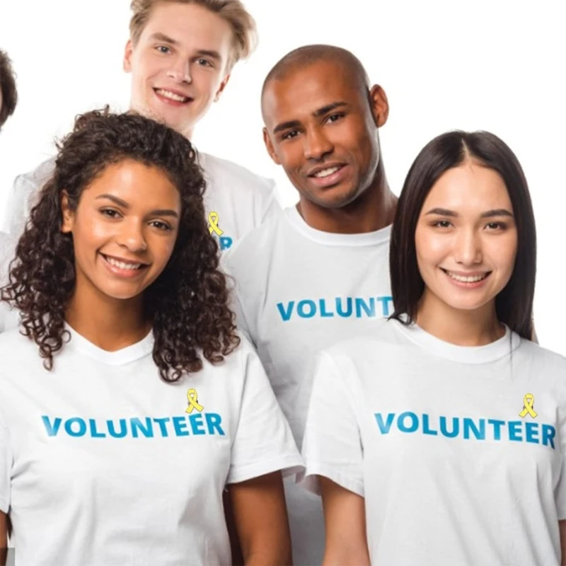 10/20/50pcs 노란색 리본 핀 안티 폭력 브로치 패션 스웨터 배낭 쥬얼리 액세서리