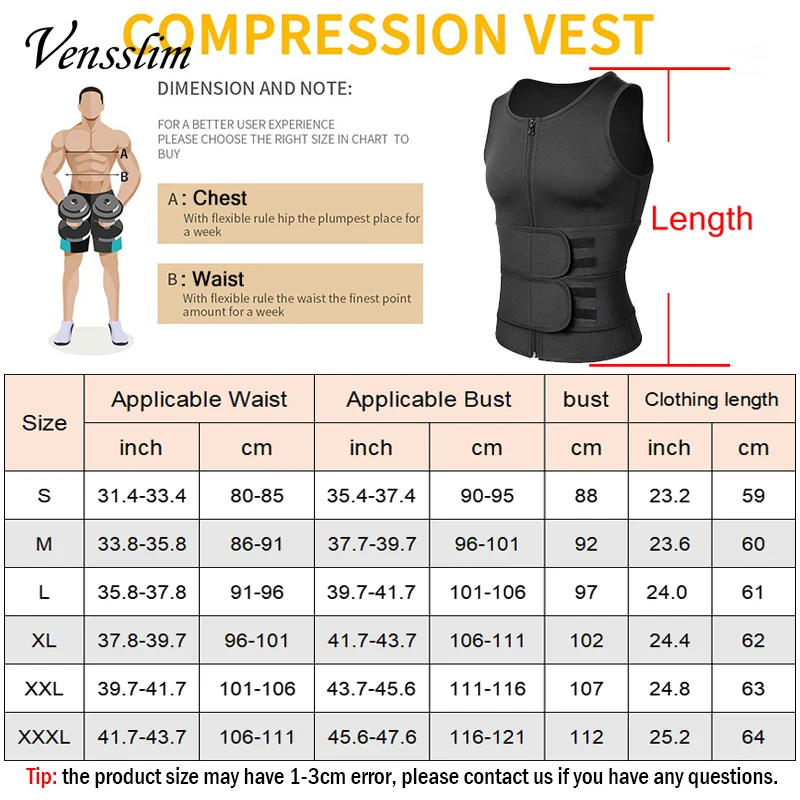 Vensslim 남성 바디 셰이퍼 허리 트레이너 조끼 슬리밍 셔츠 사우나 땀 압축 언더 셔츠 Shapewear Fat Burner Workout Tops