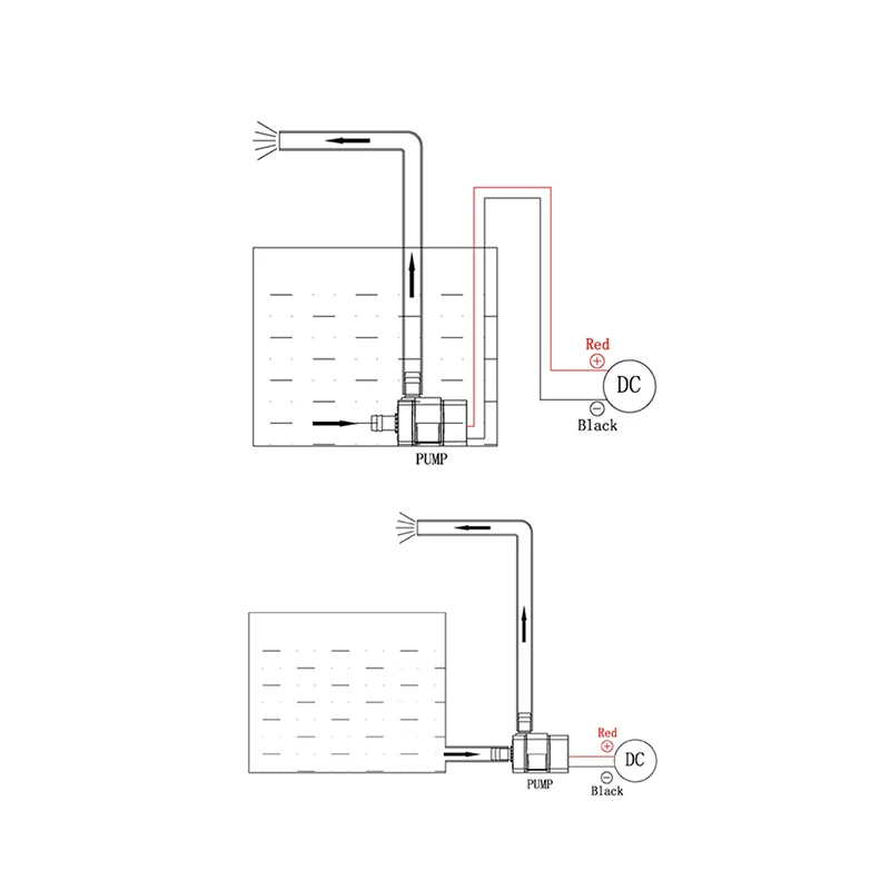 4.8W 5.8W 240L/H 자동 물고기 탱크 펌프 DC 12V 24V 태양열 브러시리스 모터 풀 순환 잠수정 펌프 워터 펌프