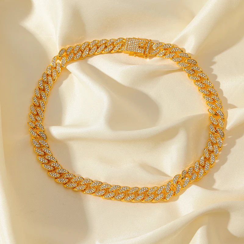 EILIECK 316L 스테인레스 스틸 골드 실버 컬러 여성을위한 두꺼운 체인 목걸이 패션 쿠바 목 체인 방수 보석 선물