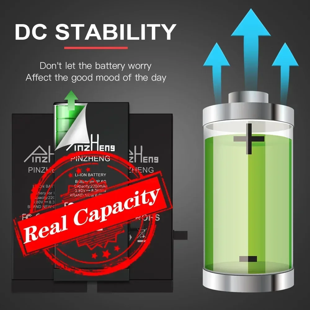 iPhone X XR XS 11 12 13 Mini Max Pro Promax 실제 고용량 교체 Bateria 보증 1 년용 PINZHENG 배터리