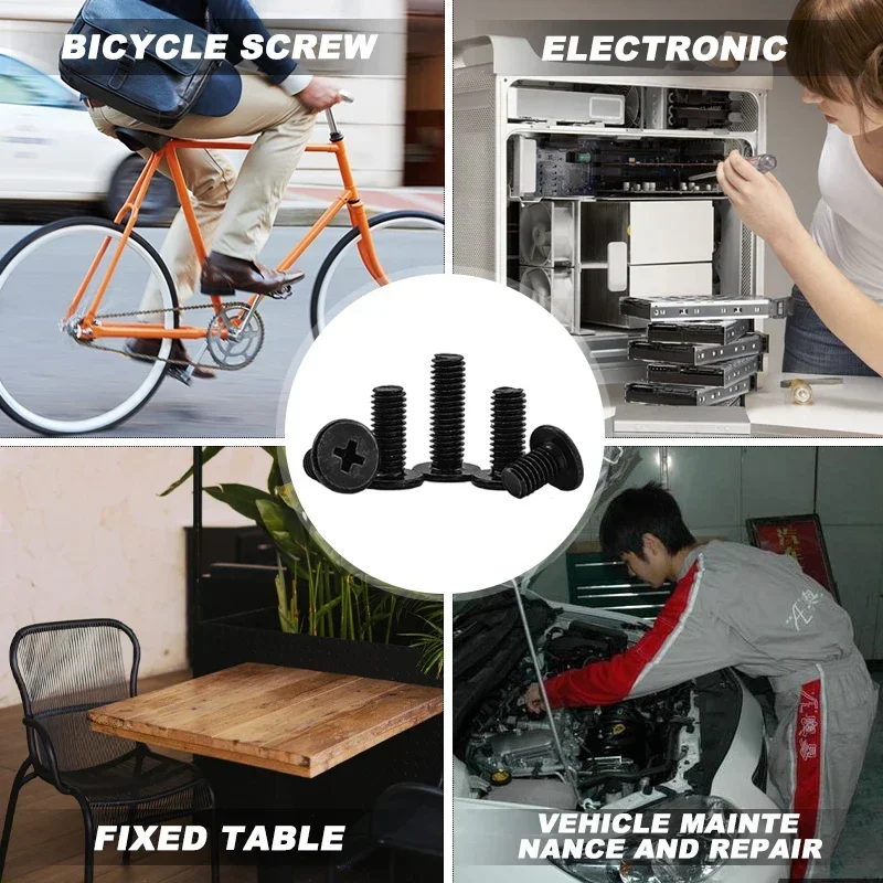 NINDEJIN Phillips 초박형 플랫 웨이퍼 헤드 나사 M1.6 M2 M2.5 M3 M4 M5 M6 탄소강 CM 컴퓨터 용 얇은 헤드 노트북 나사