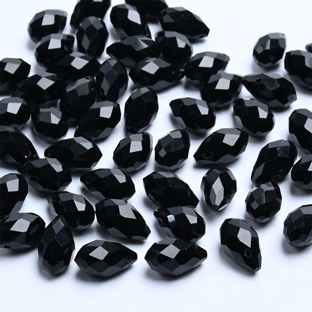 크리스탈 눈물 비즈 샹들리에 펜던트 물방울 모양 비즈 쥬얼리 만들기 DIY 귀걸이 목걸이 팔찌, 50 개