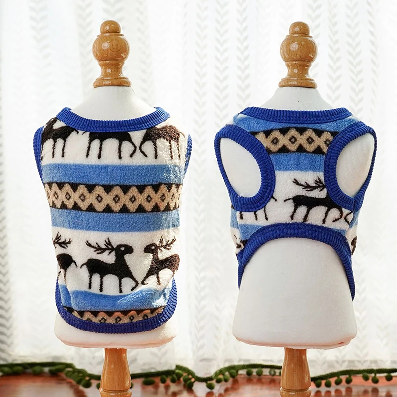 귀여운 강아지 옷 작은 개를위한 겨울 조끼 고양이 따뜻한 애완 동물 스웨터 부드러운 플란넬 강아지 퍼퍼 자켓 개 액세서리 용품 Xxs
