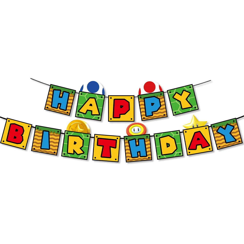만화 게임 슈퍼 브라더스 생일 장식 마리오스 필름 풍선 파티 장식 용품, 어린이 선물, 베이비 샤워 용품