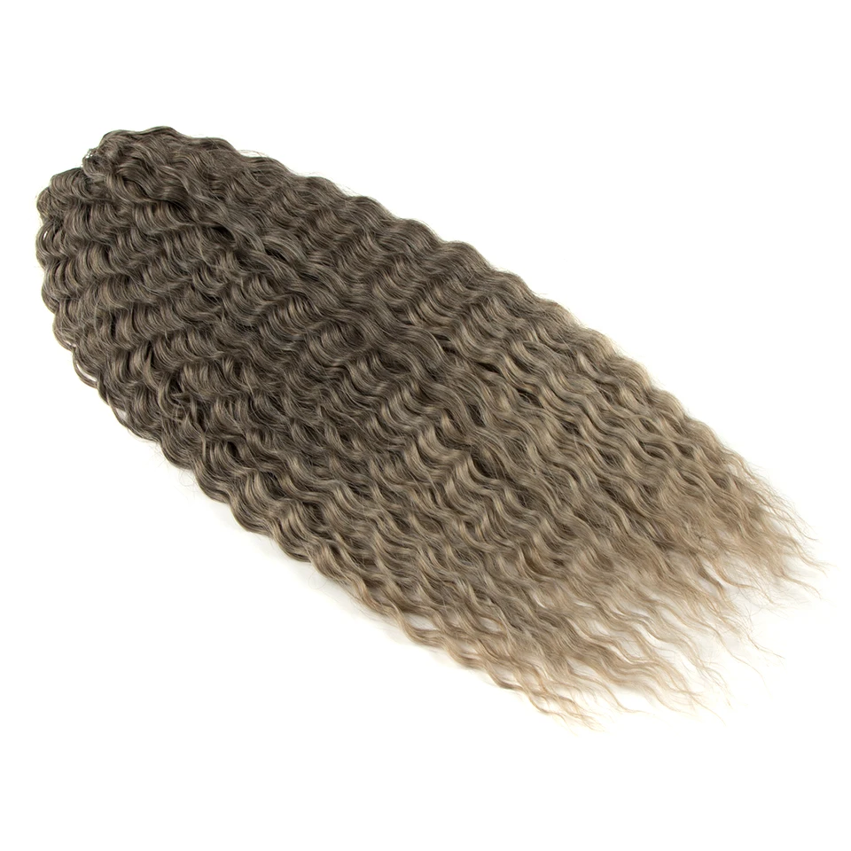 아리엘 헤어 합성 트위스트 크로셰 곱슬 머리 24인치 워터 웨이브 브레이드 헤어 옹브레 블론드 브라운 딥 웨이브 브레이드 헤어 익스텐션