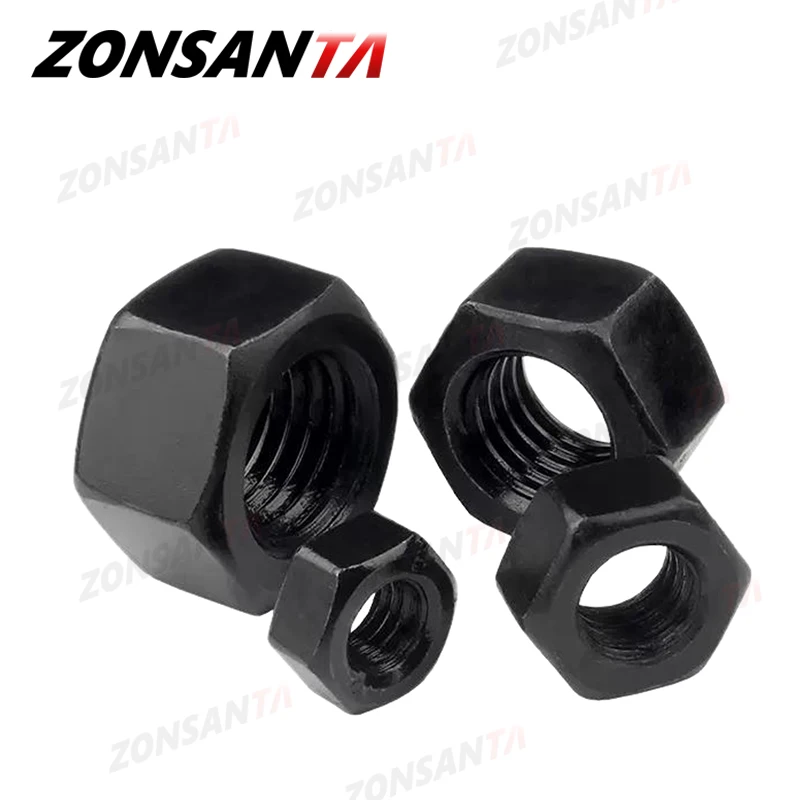 M2 M2.5 M3 M4 M5 M6 M8 M10 M12 M14 M16 M18 M20 M22 M24 M27 M30 M36 육각형 육각 너트 등급 8.8 검정색 탄소강 미터법 육각 너트