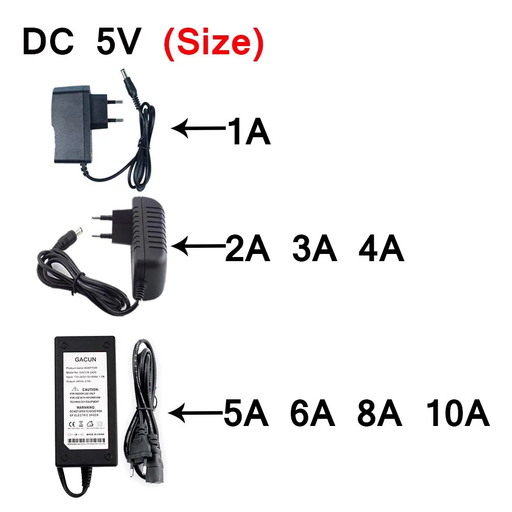 스위칭 전원 공급 장치 조명 변압기 AC 110V ~ 220V ~ DC 5V 12V 24V LED 전원 어댑터 1A 2A 3A 4A 5A 6A 8A 10A 카메라 용