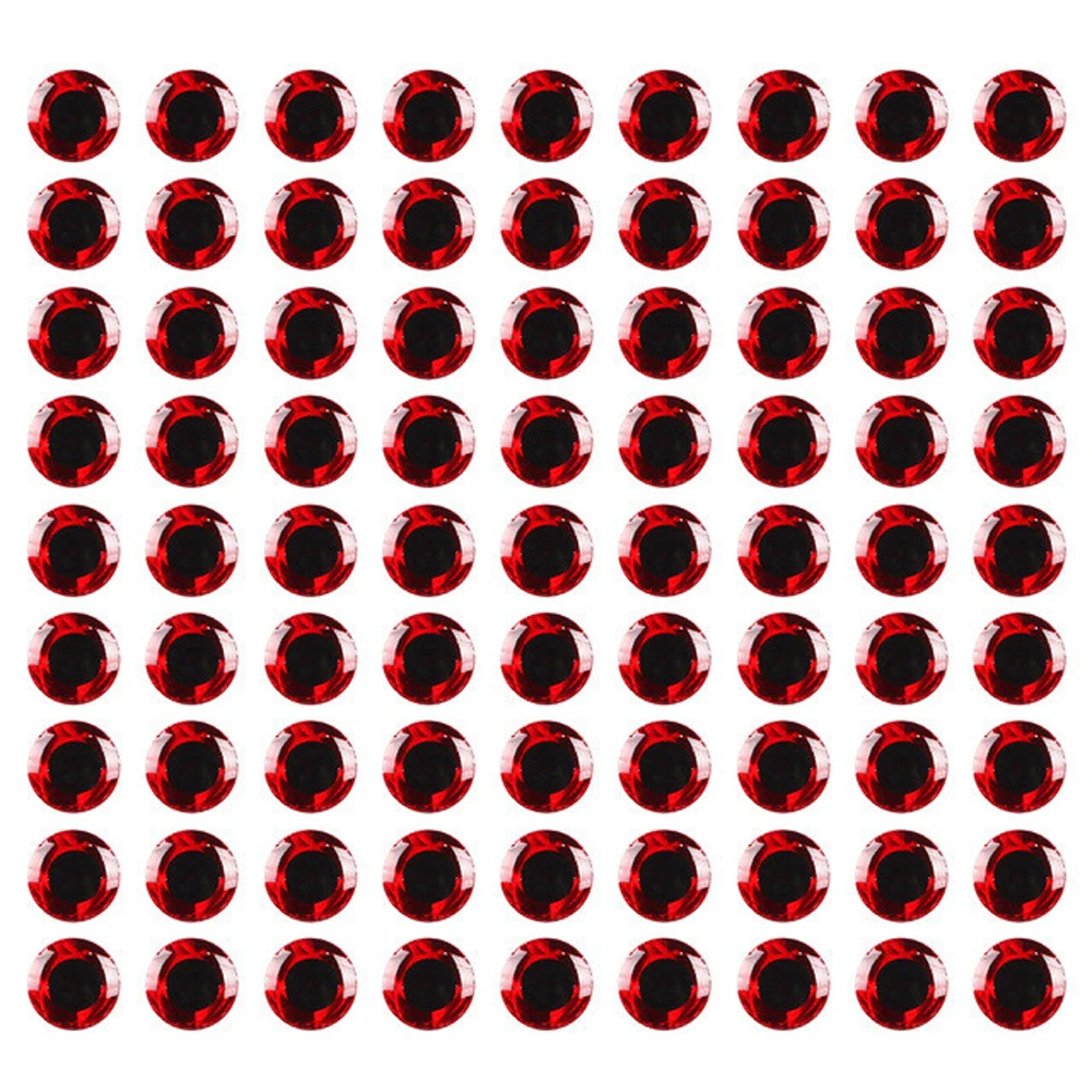 시뮬레이션 플라이 낚시 미노우 인공 물고기 DIY 눈 낚시 태클, 홀로그램 3D, 3mm, 4mm, 5mm, 6mm, 100 개/로트