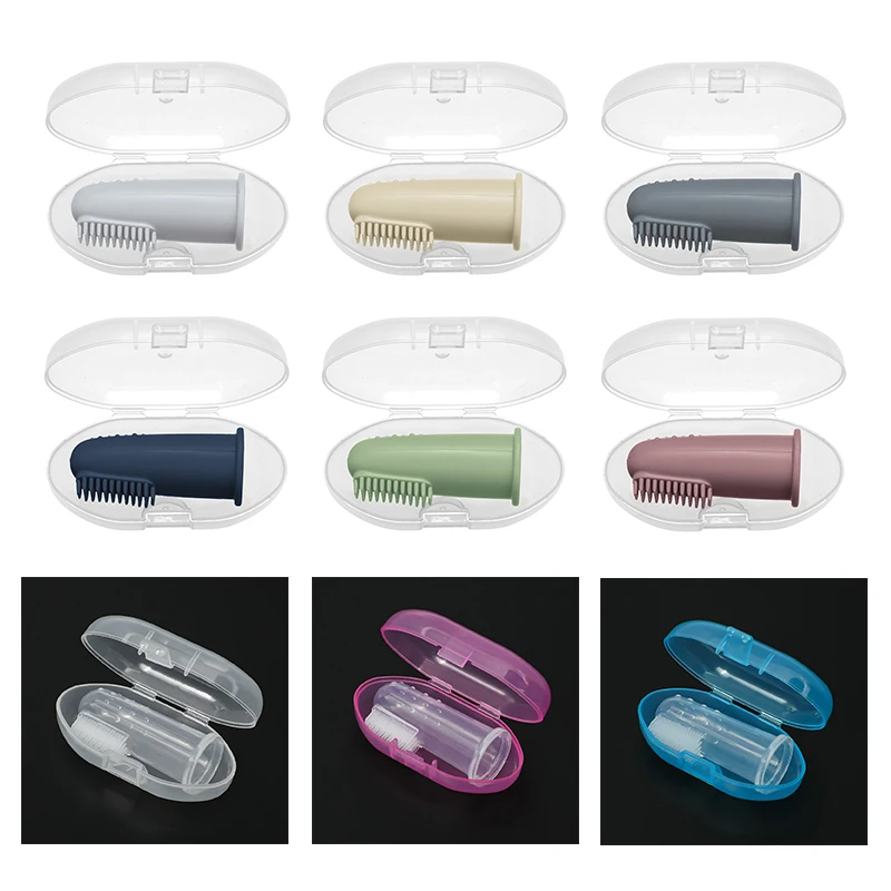 아기 부드러운 손가락 칫솔 BPA 무료 실리콘 유아 치아 치아 깨끗한 브러시 식품 학년 실리콘 아기 구강 건강 관리