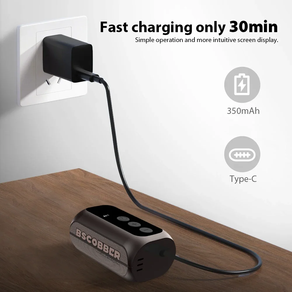 BSCOBBER A5mini 휴대용 공기 펌프 휴대용 충전식 무선 자전거 액세서리 타이어 팽창기 100PSI 고압