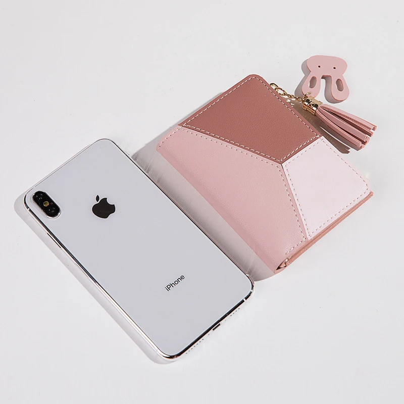 여성용 지갑 PU 가죽 여성용 지갑 가죽으로 만든 여성용 지갑 카드 소지자 접이식 휴대용 레이디 동전 지갑