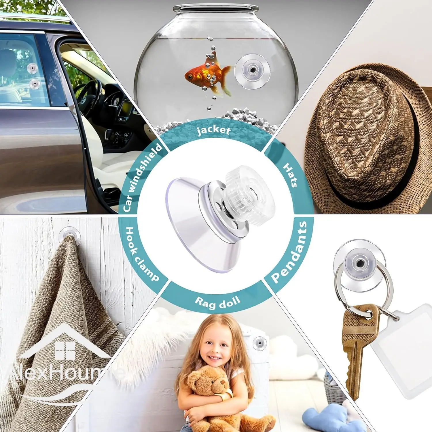 나사와 5/10Pcs 흡입 컵 25/32/41/53mm 플라스틱 빨판 패드 홀더 욕실 창 자동차 그늘에 대 한 나사 너트와 PVC 빨판