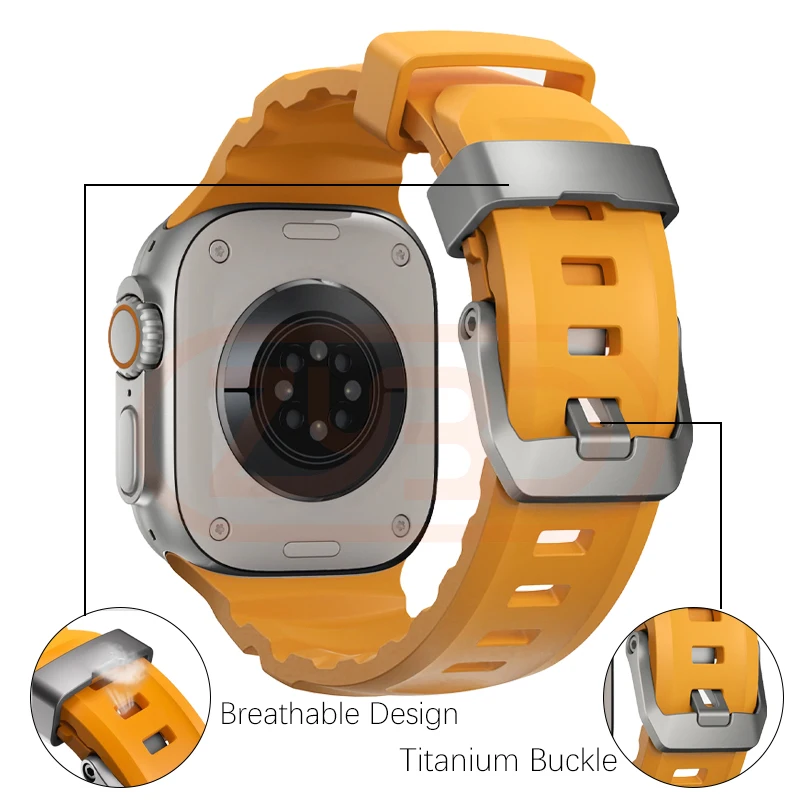 Apple Watch Ultra 2 10 9 8 7 6 SE 5 4 iWatch 용 티타늄 금속 팔찌 스트랩 용 스포츠 실리콘 밴드 42mm 44mm 45mm 46mm 49mm