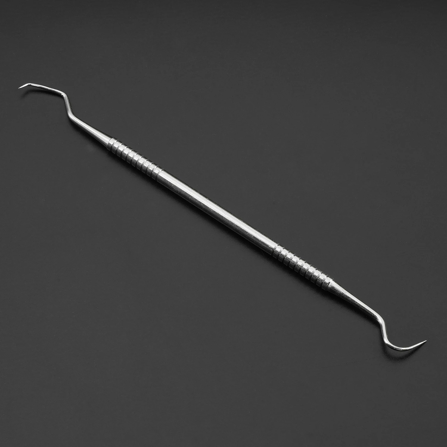 1PCS 스테인레스 스틸 더블 헤드 치과 도구 치과 의사 치아 깨끗한 위생 탐색기 프로브 후크 선택 치과 의사 악기