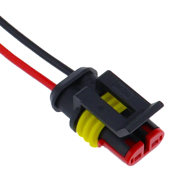 2 핀 방식 밀봉 방수 전선 커넥터 플러그 세트 케이블이 있는 자동 커넥터