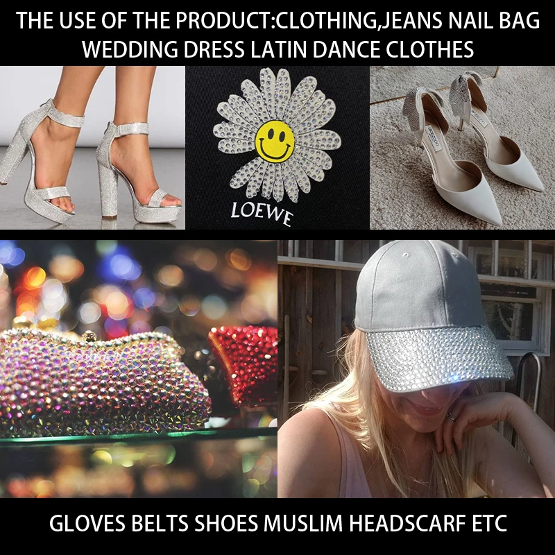 핫픽스 라인 석 크리스탈 클리어 AB 플랫 백 아이언 Strass Stones 핫 픽스 라인 석 바느질 장식 의류 비즈