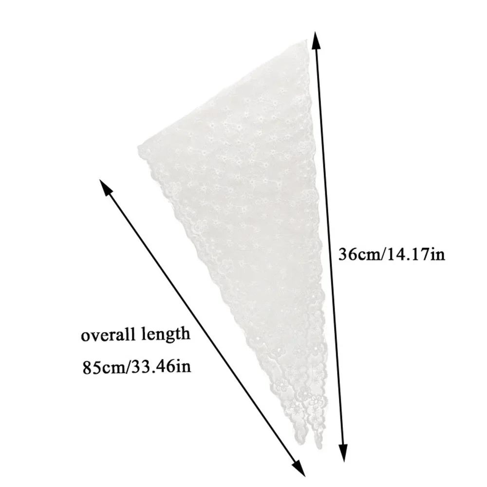 레트로 꽃 레이스 헤드 랩 스카프 여성을위한 수 놓은 삼각형 목 스카프 빈티지 여행 사진 헤어 두건 액세서리