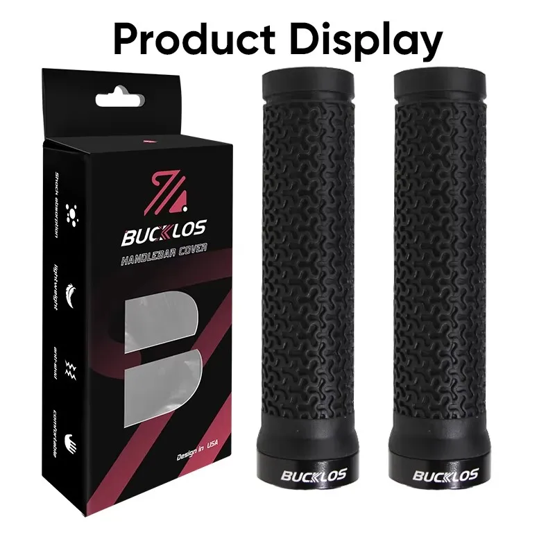 BUCKLOS 자전거 그립 통합 고무 미끄럼 방지 Mtb 핸들 바 커버 잠금 장치 산악 자전거 핸들 바 커프스 BMX 사이클링 부품