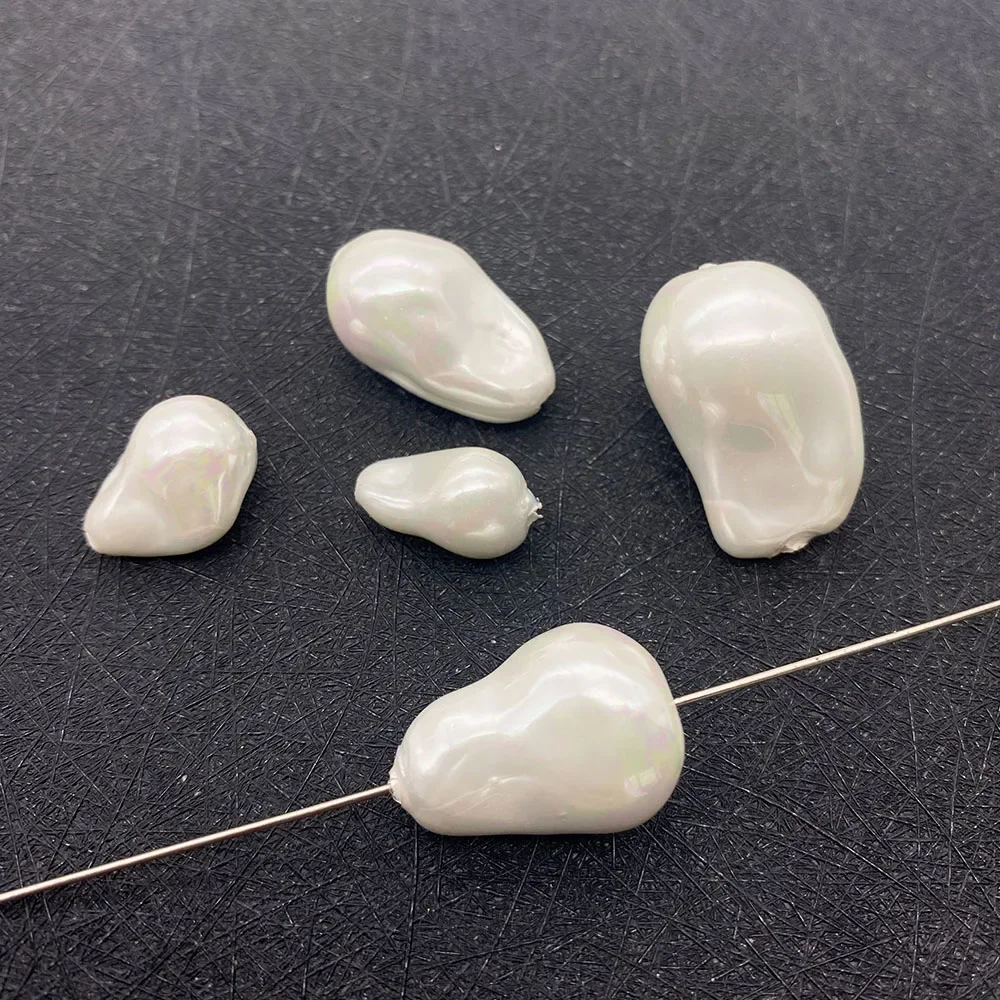 절묘한 불규칙한 직선 구멍 쉘 비즈 8-25mm 매력 패션 만들기 DIY 목걸이 귀걸이 팔찌 쥬얼리 액세서리