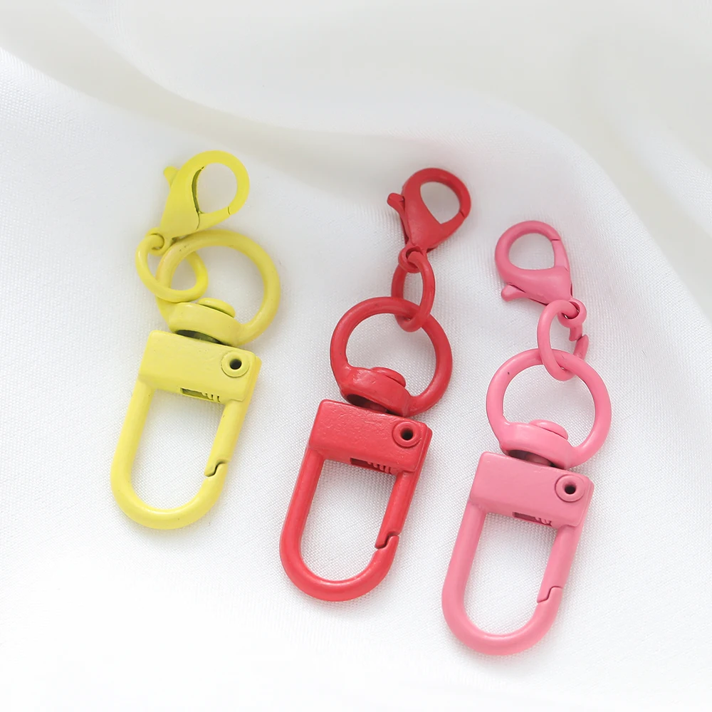 5/10Pcs DIY 열쇠 고리 가방 펜 던 트 액세서리에 대 한 14mm 랍스터 걸쇠와 다채로운 합금 스냅 랍스터 걸쇠 후크 도매