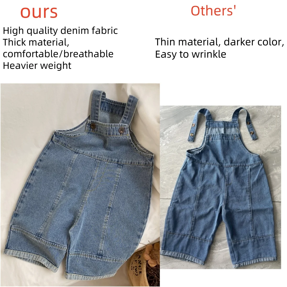 2025년 가을 신상 아동 루즈핏 오버올 유아 남아 여아 캐주얼 청 점프수트 단색 아우터 의류 1-7세 아동 고품질 턱받이 바지