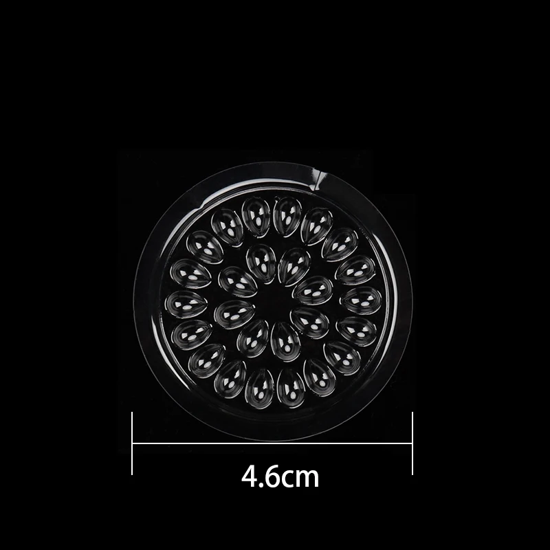 뜨거운 100 개 일회용 홀더 스티커 접착제 접착제 팔레트 속눈썹 연장 속눈썹 메이크업 도구 플라스틱 꽃 속눈썹