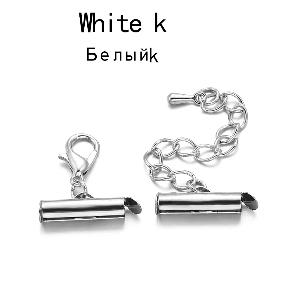 랍스터 걸쇠 후크 연장 체인 팔찌 엔드 커넥터 슬라이더 걸쇠, DIY 주얼리 만들기 찾기용, 10-40mm, 묶음당 10 세트