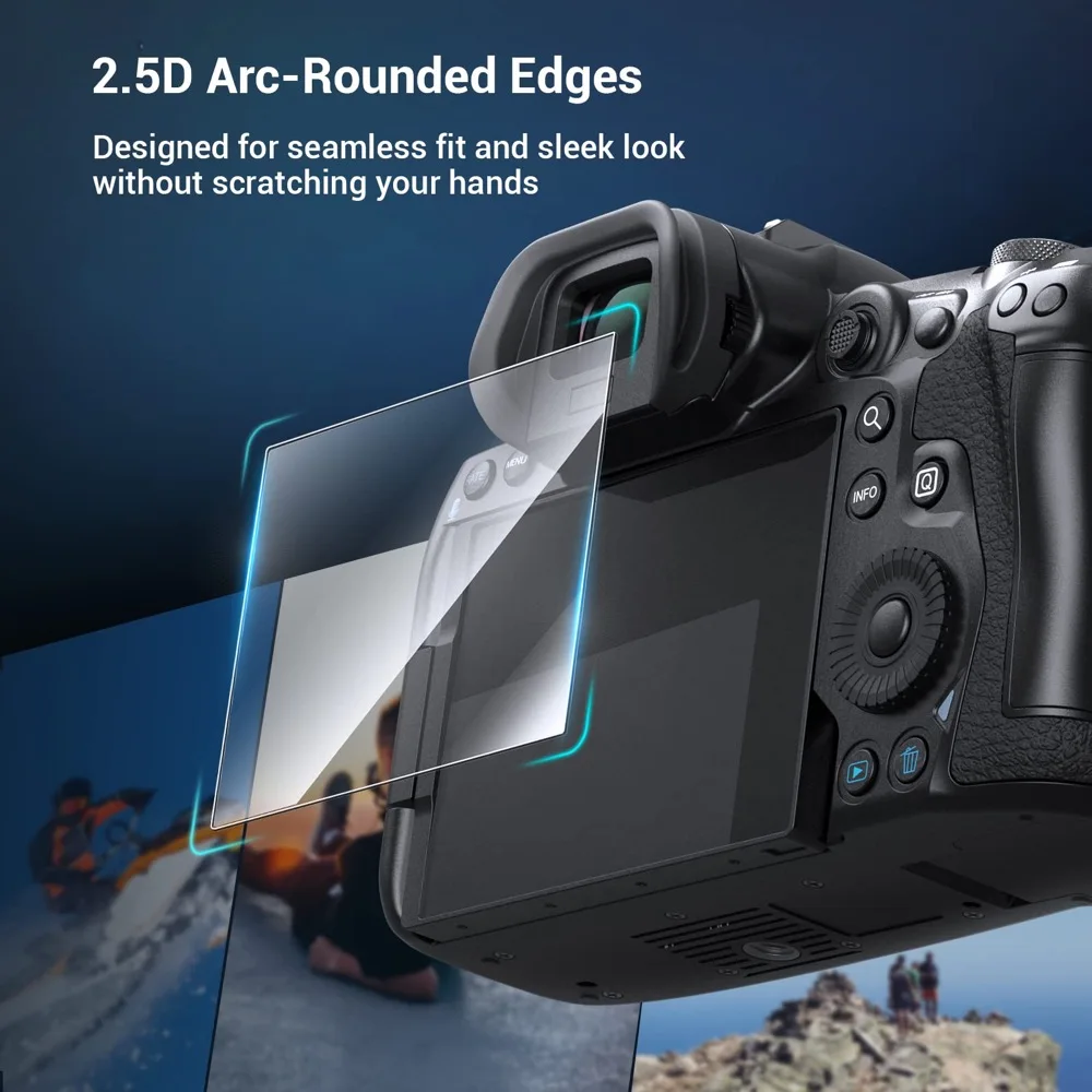 캐논 EOS R8 R7 R6 마크 II R50 R10 R5 RP 스크린 보호대, 스크래치 방지 보호 필름 액세서리, 강화 유리 2 개