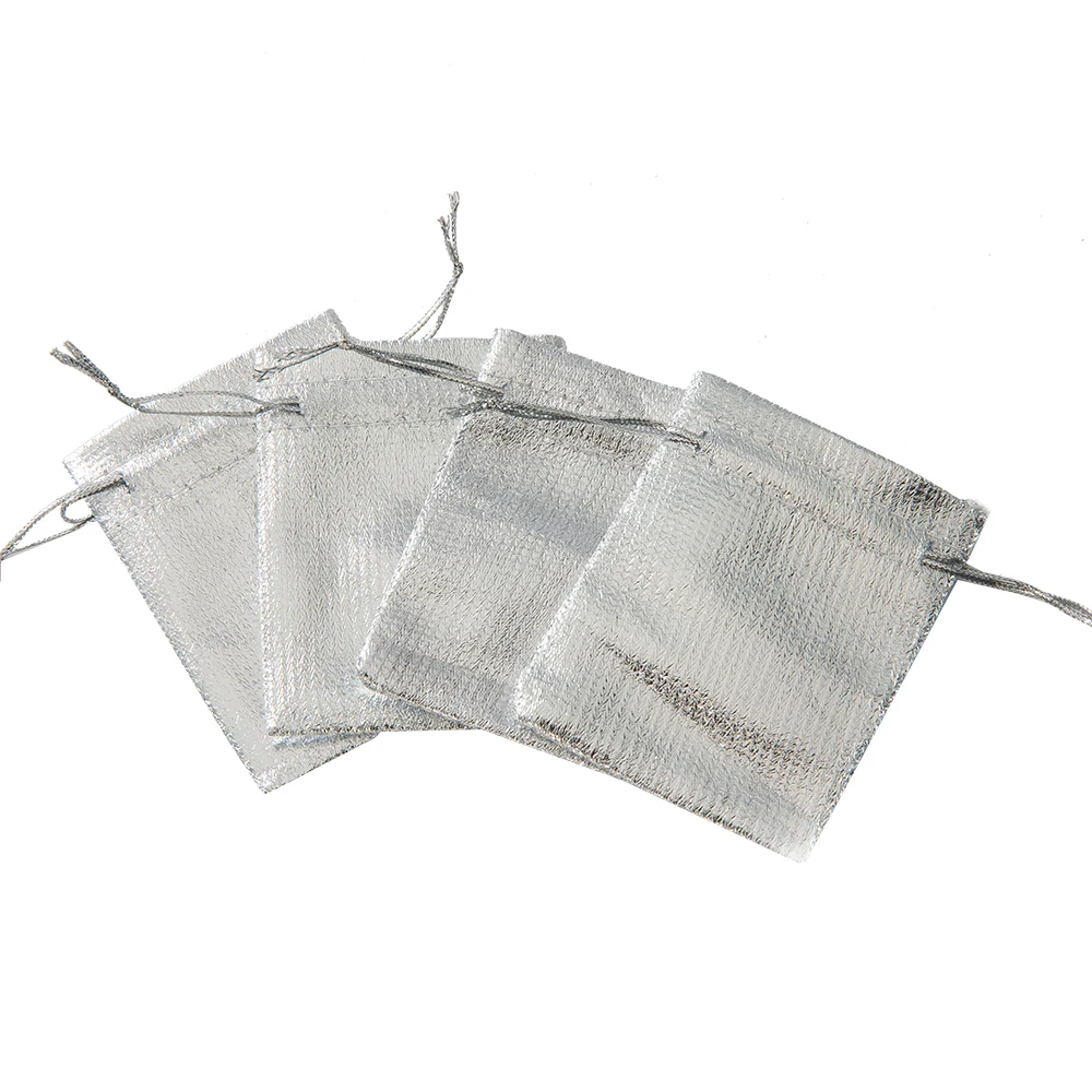 50pcs 골드 선물 Drawstring 가방 보석 주최자에 대 한 파우치 캔디 바 초콜릿 패키지 중소 기업 용품을 선호