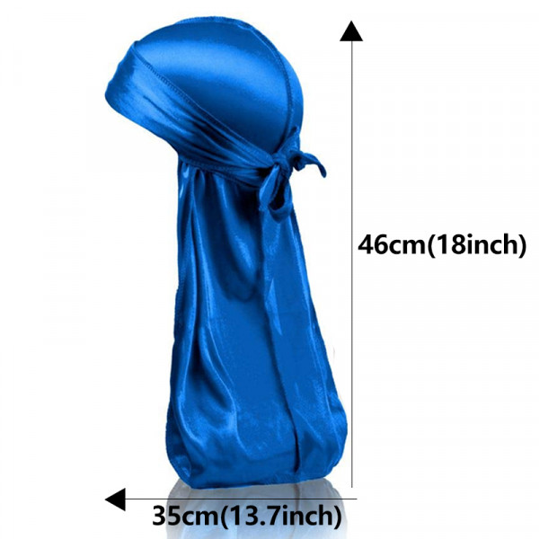 1-4Pcs 새로운 실크 Durag Bandana Turban 모자 남자 통기성 긴 꼬리 Doo Rag 남성용 Durags 해적 모자 머리띠