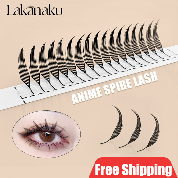 LAKANAKU Spire Lashes 깃털 개별 속눈썹 연장 B/C/CC/D 캐시미어 볼륨 미리 제작된 스파이크 속눈썹 title=LAKANAKU Spire Lashes 깃털 개별 속눈썹 연장 B/C/CC/D 캐시미어 볼륨 미리 제작된 스파이크 속눈썹 