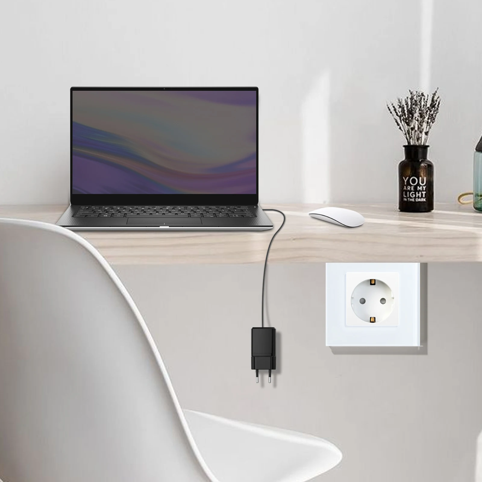 BSEED EU 표준 벽 전기 소켓, C타입 콘센트, 벽 전원 소켓, USB 충전 포트, 유리 패널, 어린이 보호, 16A