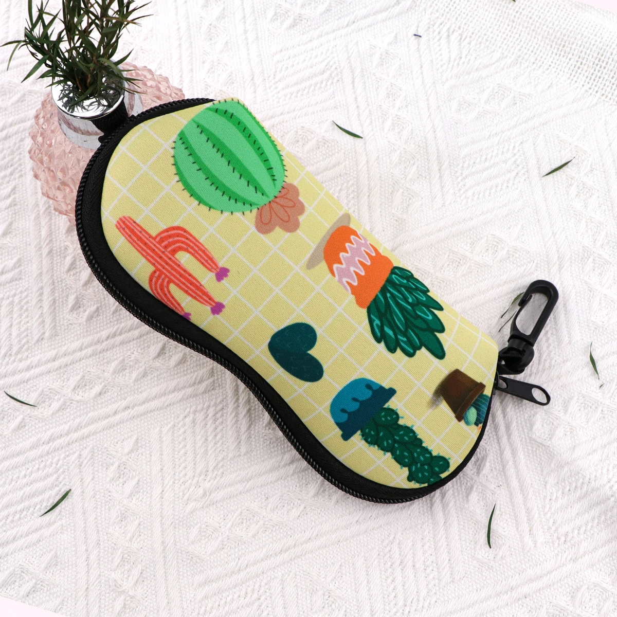 일본 파도 아트 안경 케이스 커버 선글라스 케이스 간호사 의사 안경 상자 지퍼 레인보우 휴대용 안경 케이스