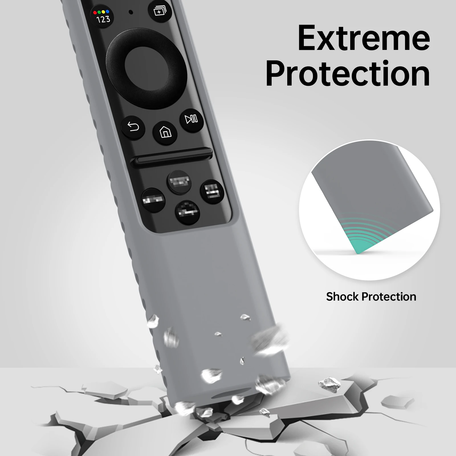 삼성 BN59-01432A 용 SIKAI 실리콘 커버 2023 태양 광 충전 TM2360E TM2361E 용 기존 음성 스마트 TV 원격 제어 케이스