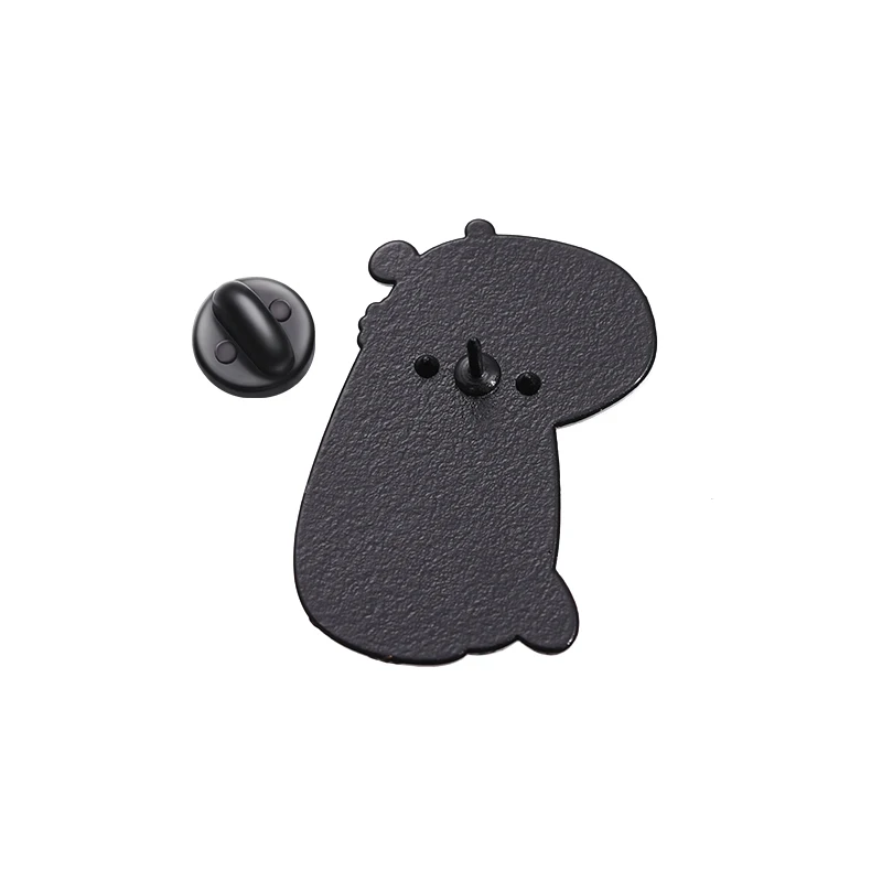 귀여운 동물 Capybara 에나멜 핀 맞춤 커플 데이트 브로치 옷깃 배지 만화 동물 쥬얼리 친구를위한 선물