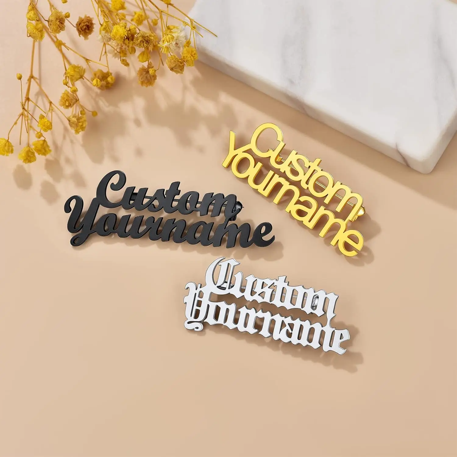 맞춤형 이름 핀, 수제 맞춤형 텍스트 플립 칼라 핀, 칼라 핀, 정장 핀.  표현할 수 있는 완벽한 맞춤형 선물